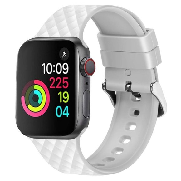 Accessories - NEW WHITE Rhomboid Silicone Band Apple Watch